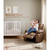 Swivel Rocking Recliner Chair, PU Leather Reclining Nursery Rockers with Heat & Massage 360° Round Base Rocker Recliner Chair - 2 of 4
