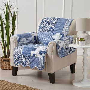 Reversible Stitched Patchwork Sofa Furniture Protector - Great Bay Home - 1 of 4