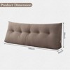 Bekrvio Multiple Sizes Headboard Pillow Wedge Reading Support Backrest Cushion with Pocket & Removable Cover for Bed Sofa Daybed - 3 of 4