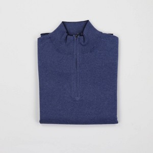 Men's Ultralight Fine Cotton Quarter Zip - Seaward & Stearn - 1 of 2