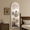 BEAUTYPEAK Floor Mirror Full Length Arched Standing Mirror with LED Lights - 3 of 4