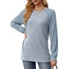 Women's Crewneck Raglan Long Sleeve Saloogoe Tunic Sweatshirts Lightweight Sweaters Fall Fashion Tops 2025 - 2 of 4