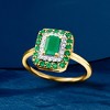 Ross-Simons 0.70 ct. t.w. Emerald and .13 ct. t.w. Diamond Ring in 14kt Yellow Gold - 4 of 4