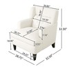 NicBex Upholstered Accent Chair Modern Teddy Fabric Armchair with Wood Legs Lazy Leisure Sofa Chair for Bedroom,Living Room - 3 of 4
