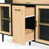 VYNXARIA Wooden Kitchen Cabinet White Pantry Storage Microwave Cabinet with Storage Drawer - 4 of 4