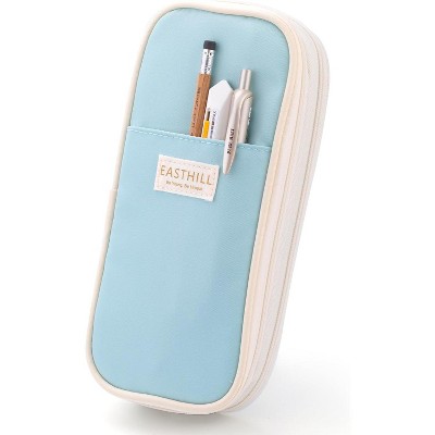 Paaaawaters Big Capacity Pencil Case Large Pencil Pouch Stationery Pen Bag for Teen Girls-Pink