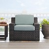 Beaufort Outdoor Steel Arm Chair Mist/Brown - Crosley: Woven Resin Wicker, Powder-Coated Frame, UV & Weather-Resistant - 3 of 4
