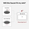 ChicFurnit Bathroom Sink Faucet Two Handle CUPC Certified Chrome Finish Design for Modern Spaces, Silver, 11.02"*10.24"*2.95" - 4 of 4