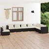 vidaXL Garden Lounge Set Black PE rattan Large Modular - 2 of 4