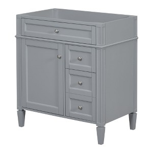 PAGED 30" Bathroom Vanity without Sink,Bathroom Sink Cabinet with 2 Drawers and a Tip-out Drawer for Bathroom - 1 of 4