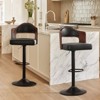 Dexmalle Set of 2 24.5-33.5IN Swivel Bar Stools with Back & Footrest,Black - 3 of 4