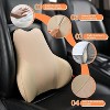 Coverado Leather Lumbar Support Pillow for Office Chair, Cars, Sofa with Detachable Memory Foam Back Support Pillow - 3 of 4