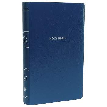 NKJV, Gift and Award Bible, Leather-Look, Blue, Red Letter Edition - by  Thomas Nelson (Leather Bound)