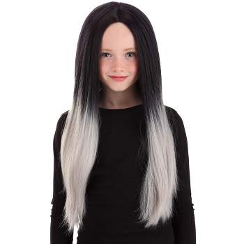 HalloweenCostumes.com  Girl  Black and Gray Ombre Wig for Kids, Black/Gray