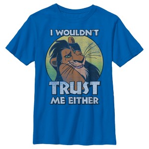Boy's Lion King Scar I Wouldn't Trust Me Either T-Shirt - 1 of 4