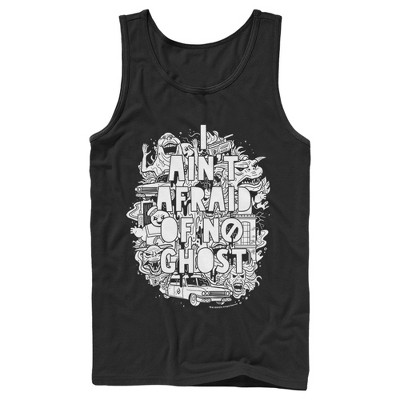 Men's Ghostbusters Ain't Afraid Ghost Collage Tank Top : Target