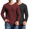 COOFANDY Men's 2Pack Slim Fit Henley Shirts Long Sleeve Lightweight Fashion Casual Cotton Basic T Shirts - 2 of 2