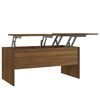 vidaXL Coffee Table Brown Oak 40.2"x19.9"x18.3" Engineered Wood
