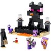 LEGO Minecraft The End Arena 21242, juego de batalla jugador contra jugador  con figuras de lava, dragón Ender y Enderman, juguetes de acción para