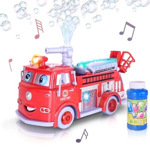 ArtCreativity Bubble Blowing Light Up Fire Truck Toy - 1 of 4