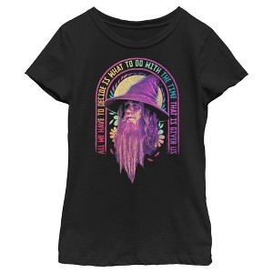 Girl's Lord of the Rings Fellowship of the Ring Gandalf All We Have to Decide T-Shirt - 1 of 4