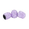 Unique Bargains Valve Stem Caps Handmade Faux Crystal Rhinestone Universal Auto Car Tire Valve Caps Chrome Dustproof Bling 4 Pcs - 4 of 4