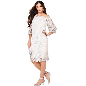 Roaman's Off The Shoulder Lace Dress - 1 of 4