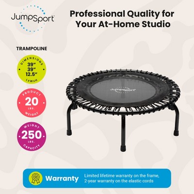 JumpSport Black 39" Fitness Trampoline with Arched Legs