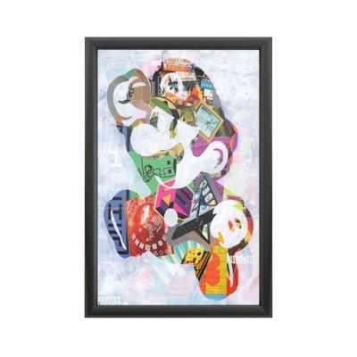 Trademark Fine Art-Artpoptart 'Mario' Floating Brushed Aluminum Art