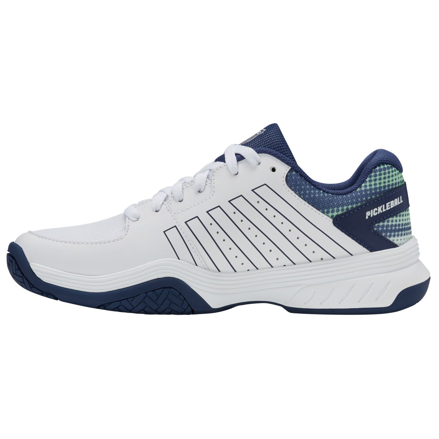 Мужские кроссовки K-Swiss Court Express Pickleball Shoe (White/Oceana/Patina Green), цвет: Белый — фото 5