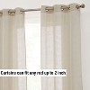 HLC.ME Emily Faux Linen Semi Sheer Light Filtering Grommet Lightweight Window Curtains Drapery Panels, Set of 2 - 3 of 4