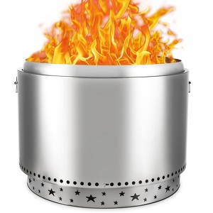 27" Smokeless Firepit Outdoor, Portable Outside Stainless Steel firepit, Wood Burning Fire Pits for Camping, Backyard, Patio Garden, Picnic - 1 of 4