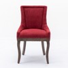 PAGED Modern Style Dining Chairs Set of 2 Upholstered Living Room Chairs with Wood legs and Bronze Nail Head for Living Room - 2 of 4