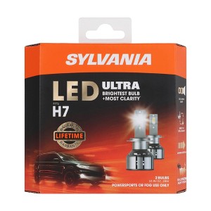SYLVANIA H7 LED Ultra -  Fog Lights For Cars and Trucks - Headlight Bulbs for Off Road Powersports - 6000k Cool White LED Light - Maximum Lifespan - 1 of 4