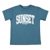 The Juniper Shop Varsity Sunset Chaser Toddler Short Sleeve Tee - 2T - Teal - 2 of 4