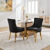 Chenille Dining Chairs Set of 2, Upholstered Accent Side Chairs with Gold-Plated Legs, Rivet Trim, Modern Curved Backrest-The Pop Home - 2 of 4