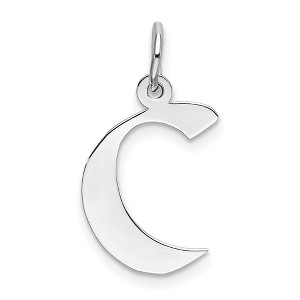 Black Bow Jewelry Sterling Silver Karlie Collection Artisan Block Initial Charm Letter C - 1 of 4