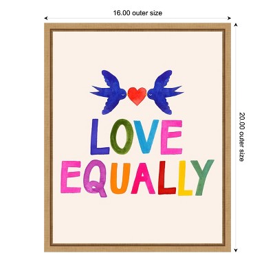 Amanti Art Love Loudly II by Victoria Barnes Canvas Wall Art Print Framed 16 x 20-in.