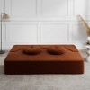 78.7" Modern Convertible Floor Sofa Bed with Round Pillows, Plush Corduroy Sleeper for Small Spaces and Guest Rooms -3irtyhousy - 3 of 4