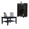 Cabrillo 4-Shelf 2-Piece Living Room Set: Black & Espresso Coffee Table and Bar Cabinet with 6 Bottle Capacity - 2 of 4