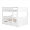 Solid Wood Full Over Full Bunk Bed with Twin Trundle & Safety Rails, Convertible to Two Beds-3irtyhousy - 2 of 4