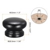 Unique Bargains Round Wood Drawer Cabinets Knobs and Pulls with Screws 12 Pcs - 2 of 4