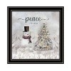 2Piece Vignette Winter Peace On Earth Black Framed Wall Art for Living Room, Holiday Wall Art Print for Home Decor, Bedroom Wall Art by RobinLee Viera - 4 of 4