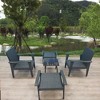 Nertpow 5-Piece Outdoor Rattan Seating Group with Cushions ¨C 2 Chairs, 2 Ottomans & Side Table Patio Set - 2 of 4