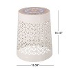 MOEPISY Patio End Table Ceramic Tile White - 4 of 4