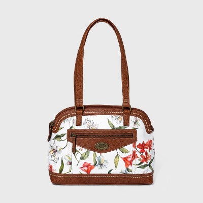 Concept Floral Print Satchel Handbag