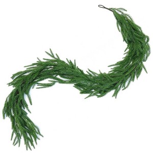 Swtroom 6FT Realistic Artificial Christmas Garland Lifelike Cedar Garland for Holiday Outdoor Indoor Decorations - 1 of 4