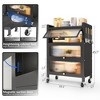 Fortune Candy 45.7'' Tall, 4 Tier Pantry Cabinet with 3 Door, Recyoled Metal - 3 of 4
