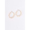 Slickblue Gold Twisted Hoop Earrings, Matte Finish, 1.4" Round Shape, Stylish Fashion Accessory - 2 of 2