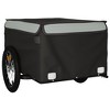 vidaXL Bike Trailer Black and Gray 99.2 lb Iron - 4 of 4